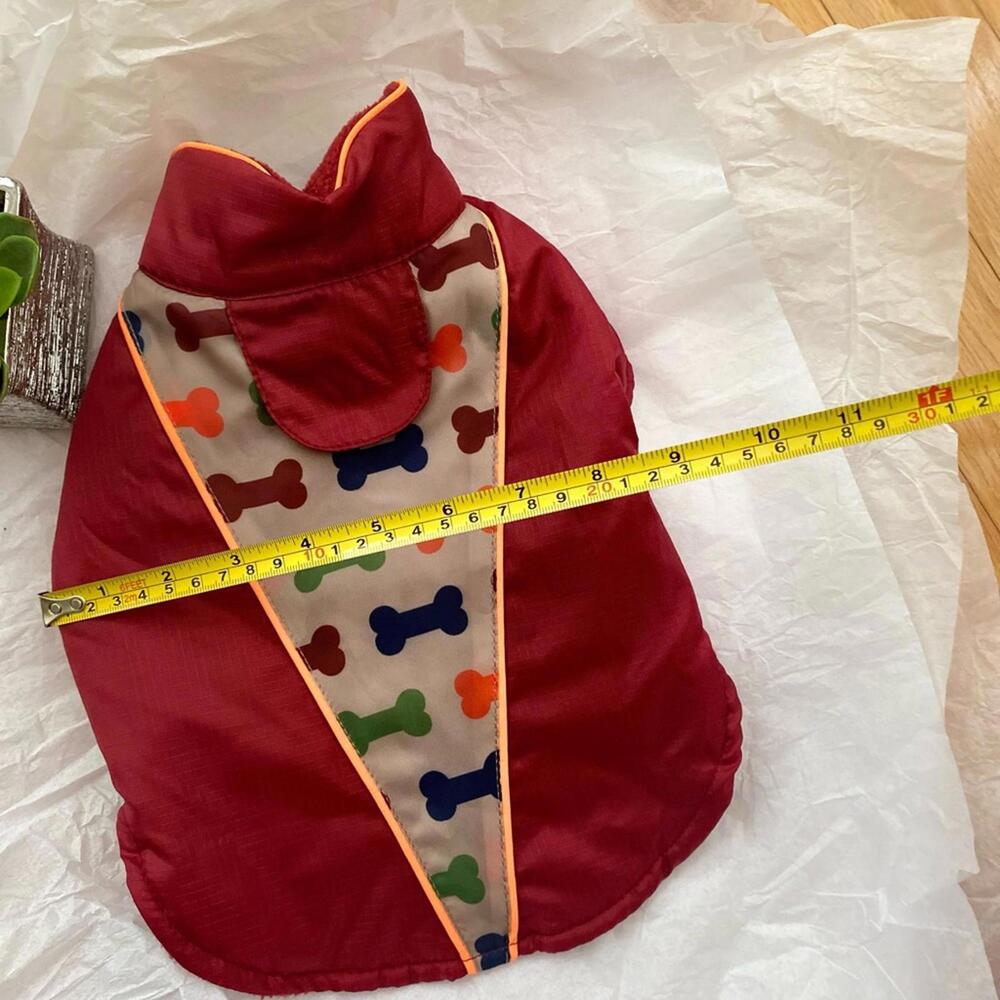 Red Dog Jacket with Bone Pattern - Picture 4 of 4